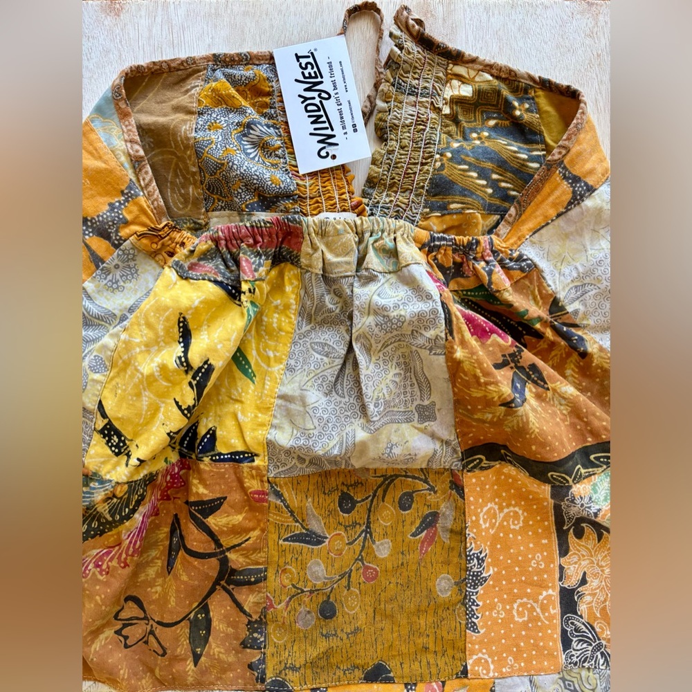Patchwork Boho halter top NWT by Jaded Gypsy - Picture 7 of 9